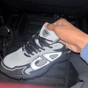 Dior Black and Gray Athletic Shoes